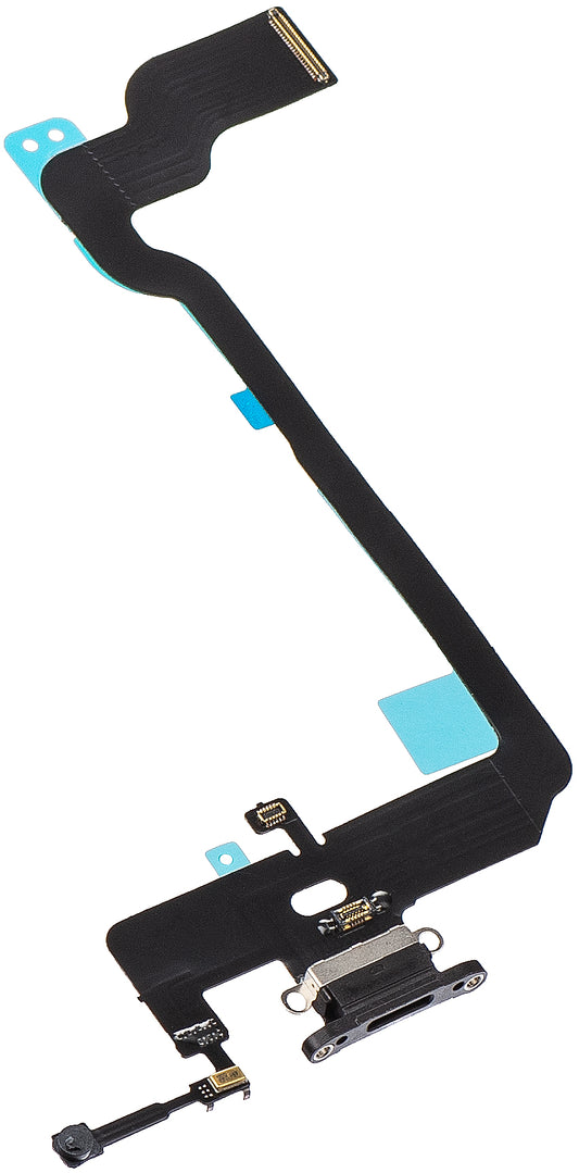 Čelenka s nabíjecím konektorem - Mikrofon pro Apple iPhone XS, černá