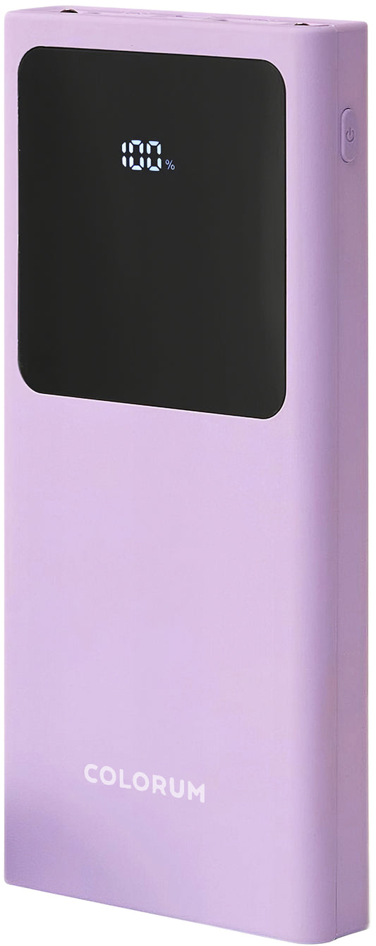 Externí baterie Colourum CPB10-02, 10000mAh, 10W, 2 x USB-A, fialová 