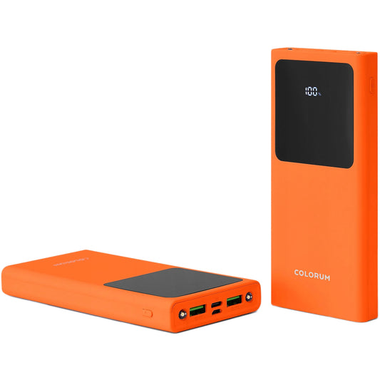 Externí baterie Colorum CPB10-02, 10000mAh, 10W, 2 x USB-A, oranžová 