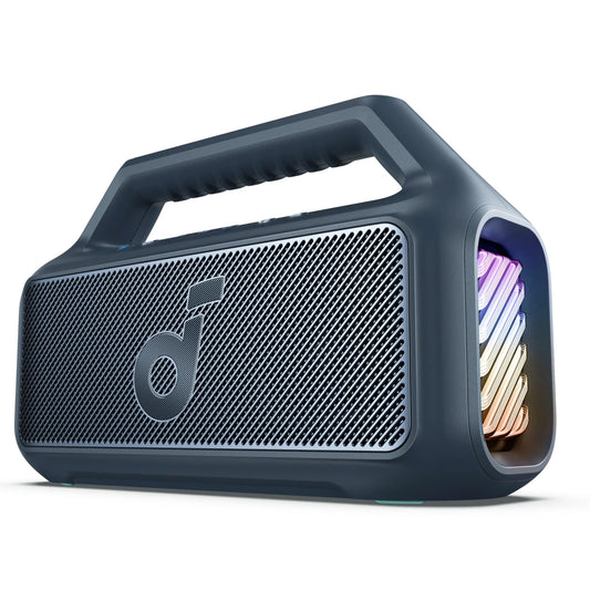 Přenosný reproduktor Bluetooth Anker SoundCore Boom 2, 80W, RGB, vodotěsný, modrý A3138031 