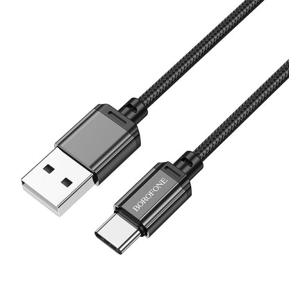 Datový a nabíjecí kabel USB-A - USB-C Borofone BX87 Sharp BX87, 60W, 1m, černý 
