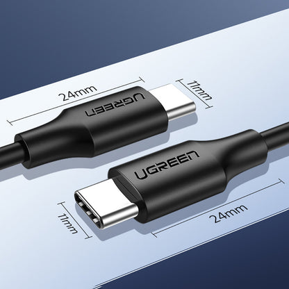 Datový a nabíjecí kabel USB-C - USB-C UGREEN US286, 60W, 1,5 m, černý