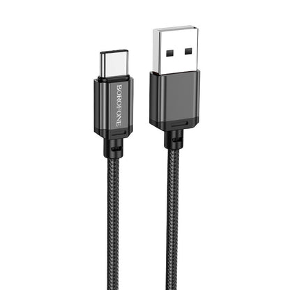 Datový a nabíjecí kabel USB-A - USB-C Borofone BX87 Sharp BX87, 60W, 1m, černý 