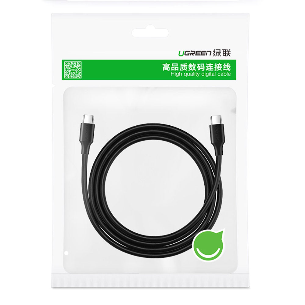 Datový a nabíjecí kabel USB-C - USB-C UGREEN US286, 60W, 1,5 m, černý