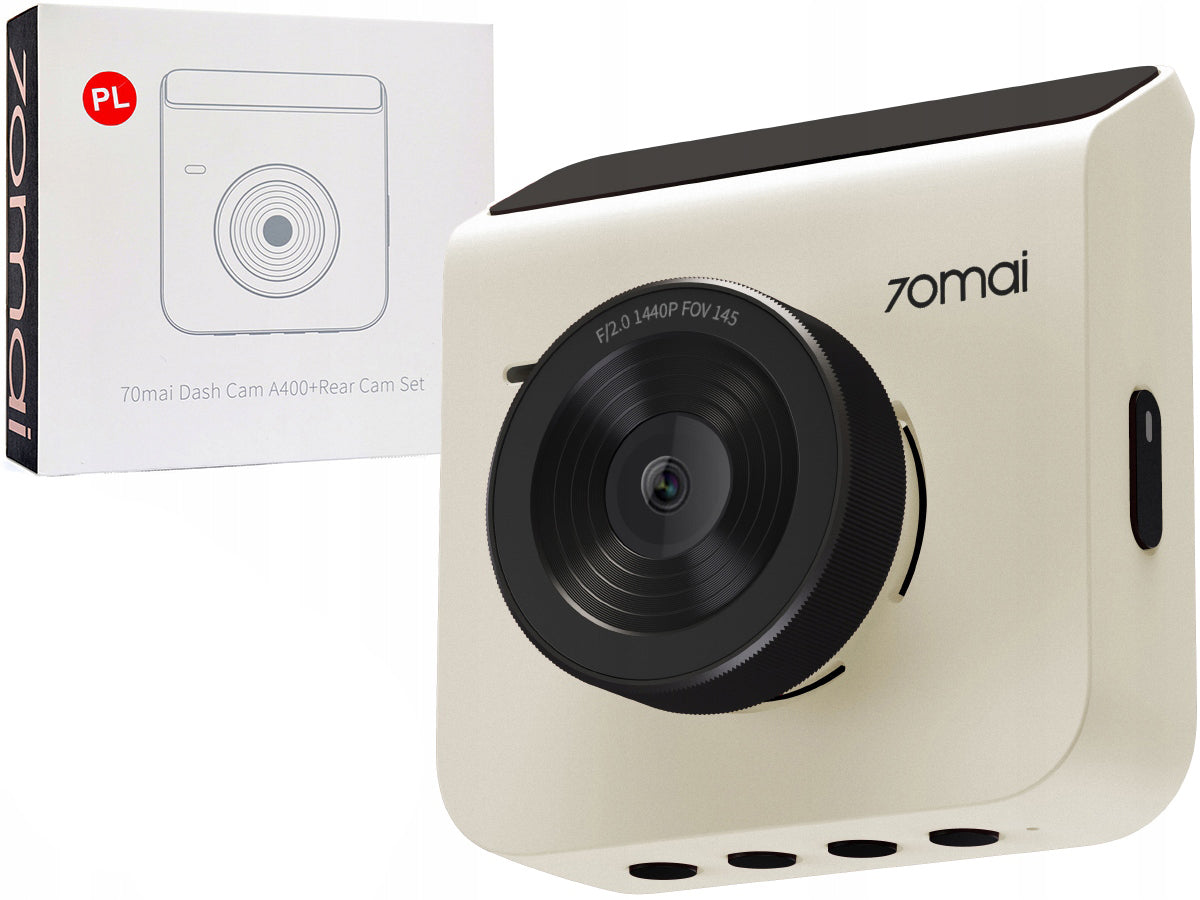 Car Camera 70mai Dash Cam A400, 2K, Wi-Fi, 2inch Display, Beige