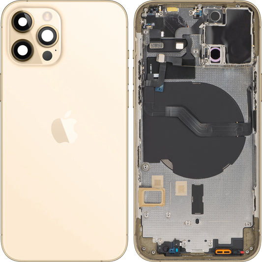 Kryt baterie pro Apple iPhone 12 Pro, s polovičním pouzdrem, zlatý, výměnný 