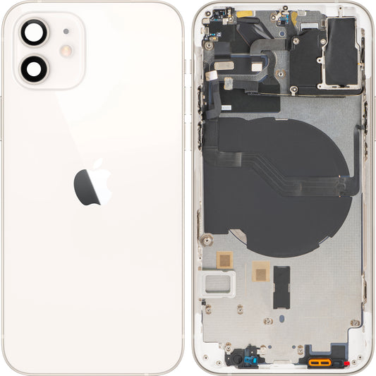 Kryt baterie pro Apple iPhone 12, s polovičním pouzdrem, bílý, Swap