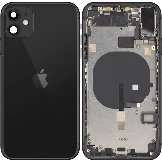 Kryt baterie pro Apple iPhone 11, se středovým pouzdrem, černý, Výměna 