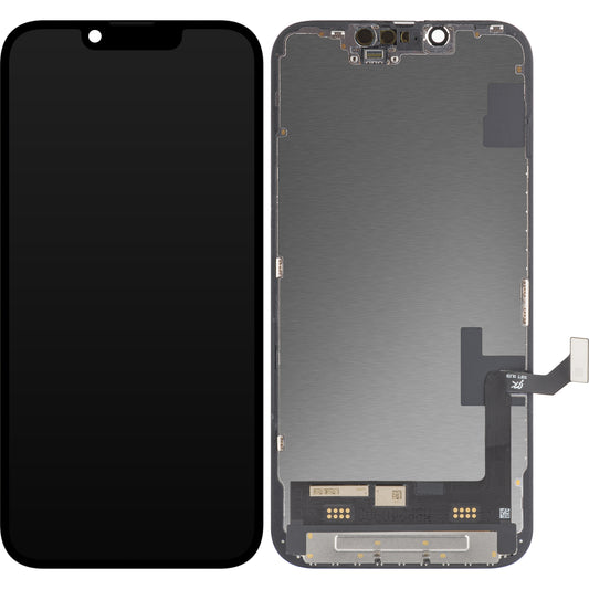 Dotykový displej JK pro Apple iPhone 14, s rámečkem, verze OLED, černý 