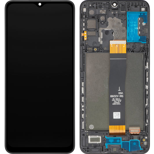 MP dotykový displej kompatibilní s Samsung Galaxy A32 5G A326, s rámečkem, černý 