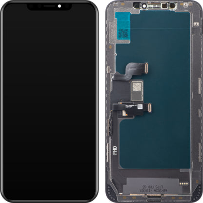 Dotykový displej ZY pro Apple iPhone XS Max, s rámečkem, verze In-Cell LCD, černý 