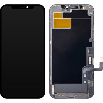 ZY dotykový displej pro Apple iPhone 12 / 12 Pro, s rámečkem, verze s pohyblivým LCD displejem, černý
