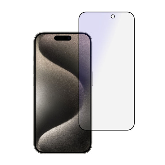 OEM ochranná fólie displeje proti modrému světlu pro Apple iPhone 16 Plus, stíněné sklo, plně lepená, černá 