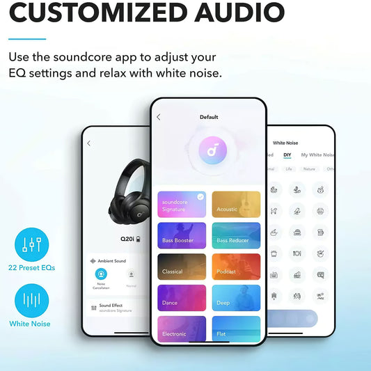 Anker Soundcore Life Q20i Bluetooth handsfree, vícebodové, A2DP, ANC, černá A3004G11 