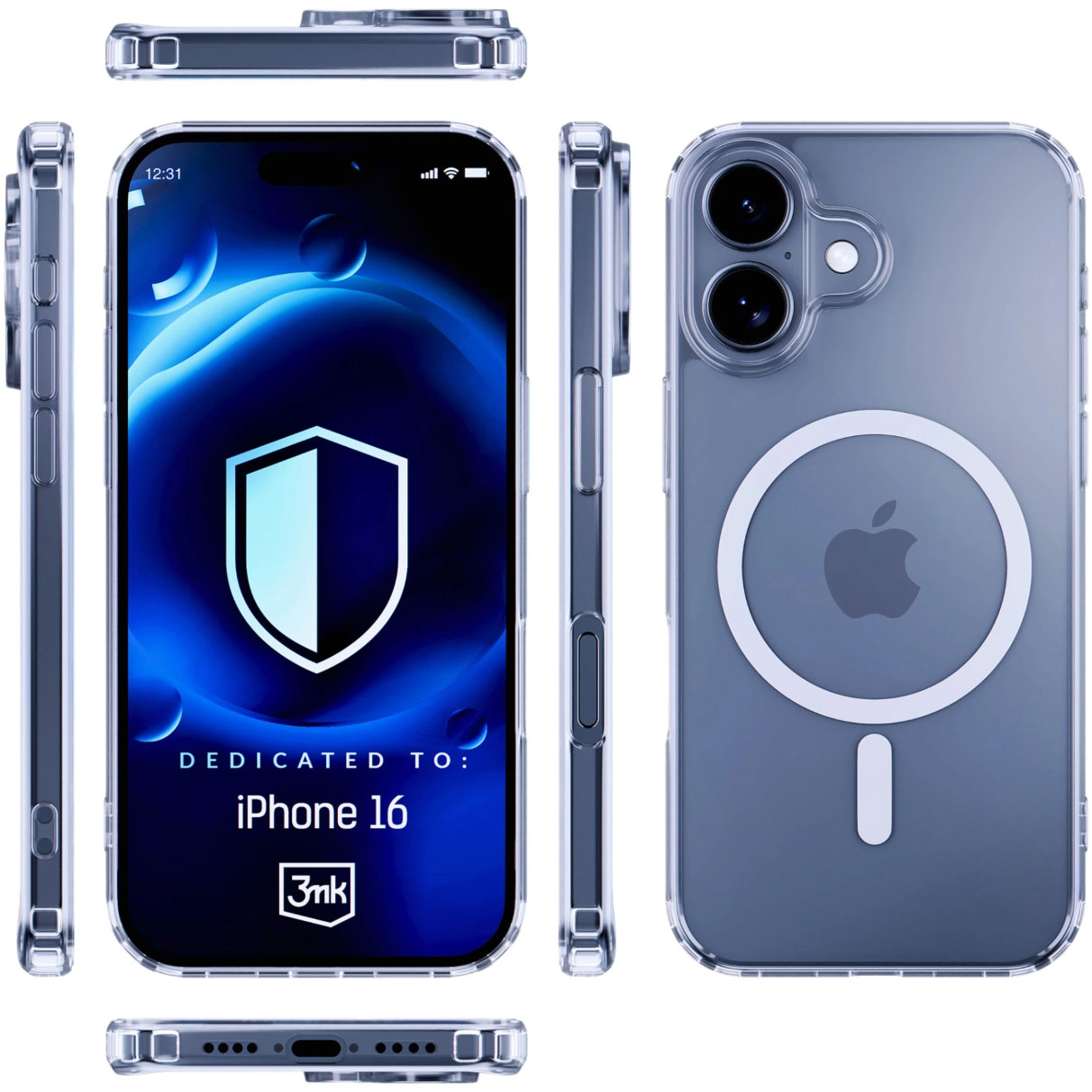 MagSafe Case for Apple iPhone 16 Plus, 3MK, MagCase, MagCase, Clear 