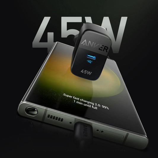 Síťová nabíječka Anker 313, 45W, 3A, 1 x USB-C, černá A2643G11 