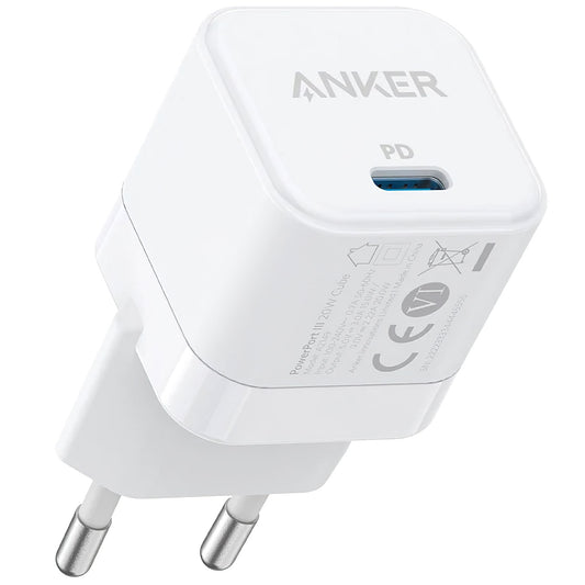 Síťová nabíječka Anker PowerPort III Cube, 20W, 3A, 1 x USB-C, bílá A2149G21 