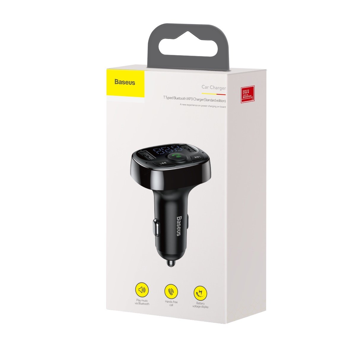 Bluetooth FM Modulator Baseus S-09A, 2 x USB-A - 1 x microSD 