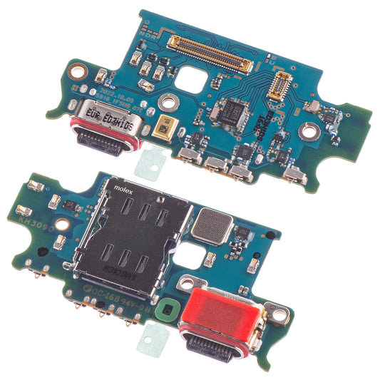Samsung Galaxy S23+ S916, Swap GH96-15620A Modul čtečky SIM karet - mikrofon - deska s nabíjecím konektorem Swap GH96-15620A 